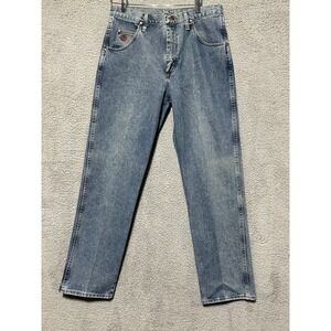 Wrangler Jeans Mens 32x32 Twenty X Blue Denim Light Wash Western USA Made Vntg